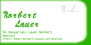 norbert lauer business card